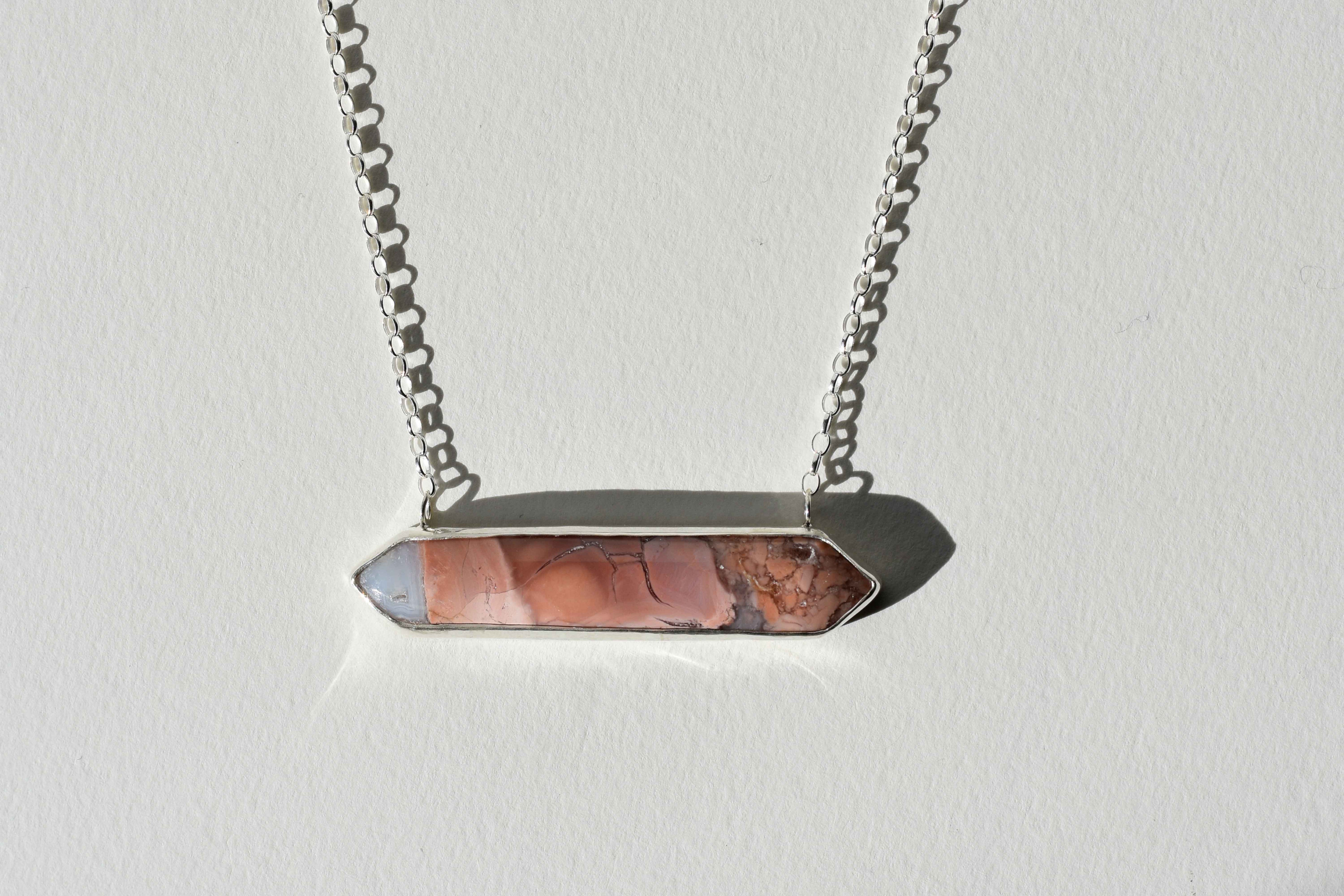 Cotton Candy Agate Necklace