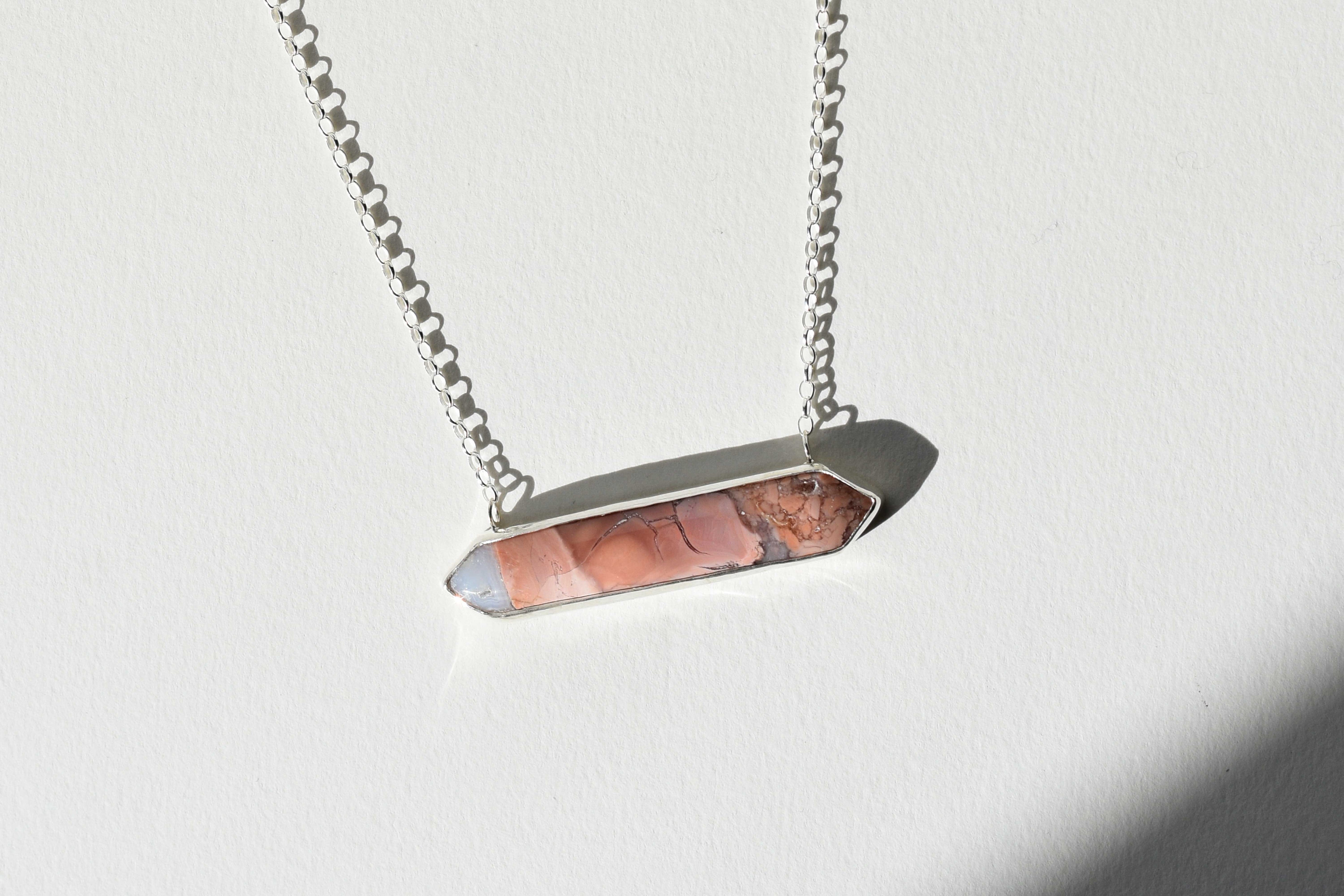 Cotton Candy Agate Necklace