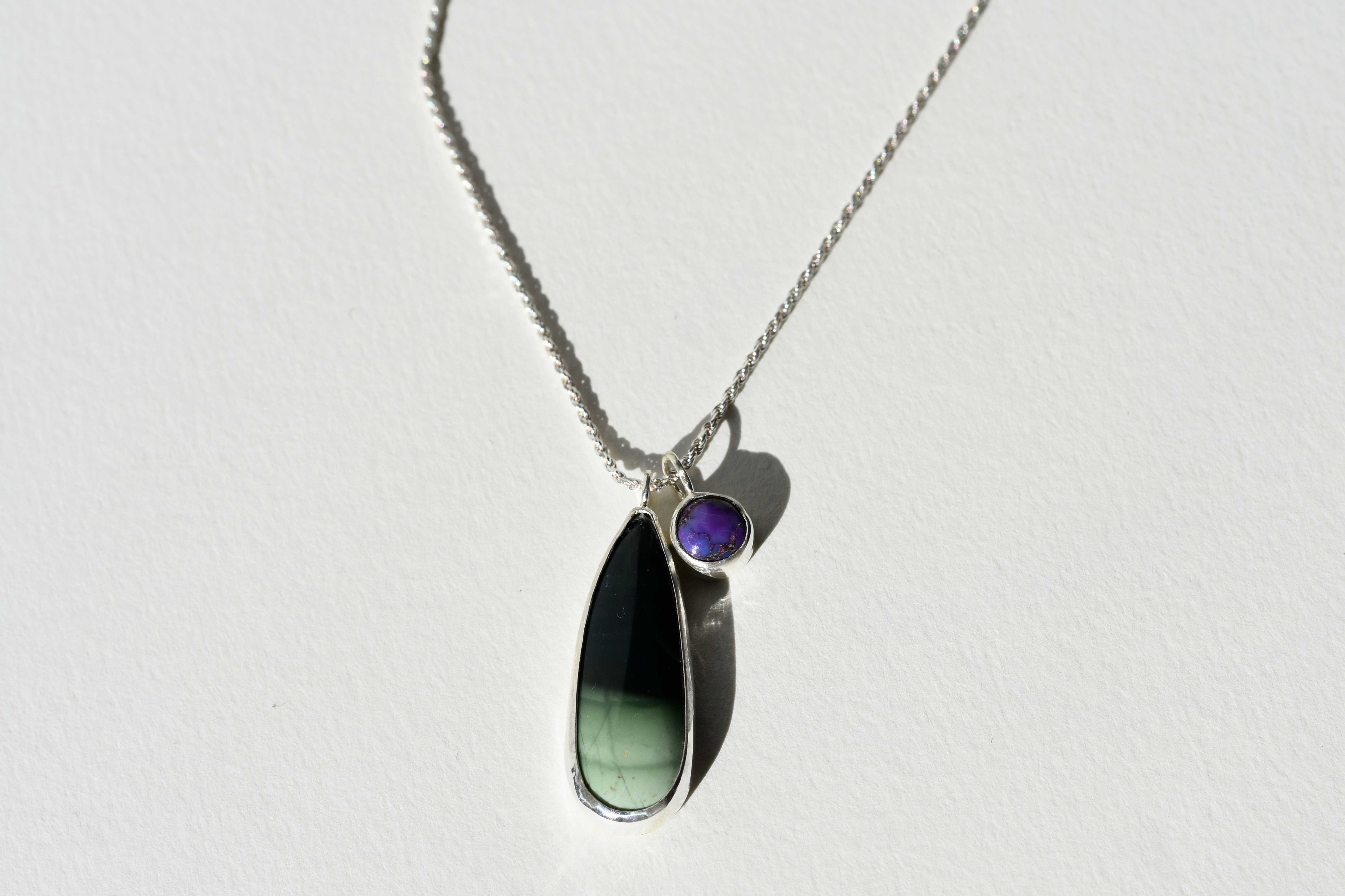 Imperial Jasper and Purple Turquoise Necklace